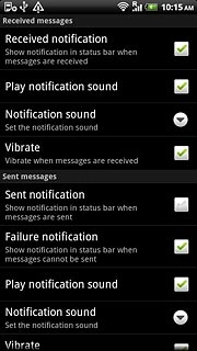 When the box next to the menu item is ticked (V), the function is turned on.