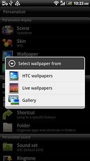 If you select HTC wallpapers: