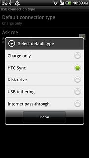 Press HTC Sync.
