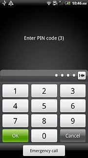 If you turn off flight mode:Key in your PIN and press OK.
