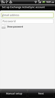 Press Email address and key in your email address.