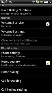 Press Voicemail settings.