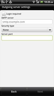 Press the field below Server port and key in 25 
