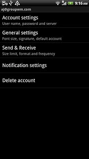 Press General settings.
