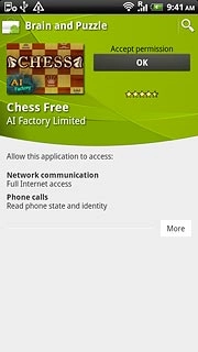 Press OK.Follow the instructions on the display to download and install the application.