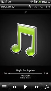 Press the music library icon.