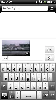 Press Send when you've finished your picture message.