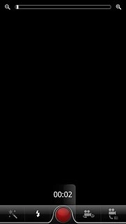 Press the record icon to stop the video recorder.The video clip is automatically saved.