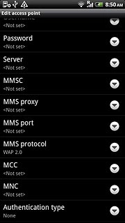 Press Authentication type.