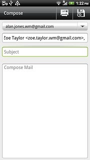 Press Subject.Key in a subject for the email message.
