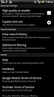 Press Clear search history.