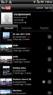 Press the required video clip.