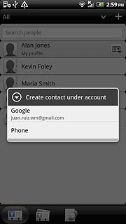 Press the required phone book, if required.