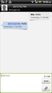 Read the required text message.