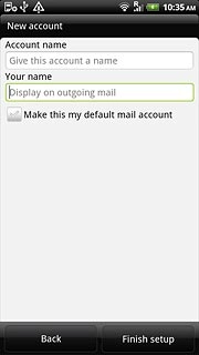 Press Finish setup.Wait while your phone retrieves new email messages.