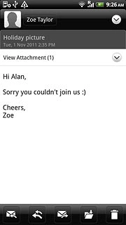Press the reply icon.Write your email message.
