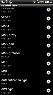 Press APN type.