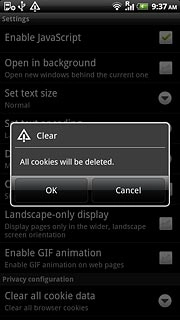 Press OK to confirm.