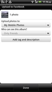 Press Add tag and description and key in text for the picture.