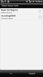 Press the required alarm tone to listen to it.