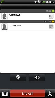 Press the required call to return to swap calls.
