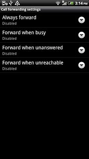 Press one of the following options:Always forward
