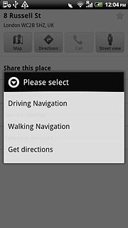 Press Get directions.