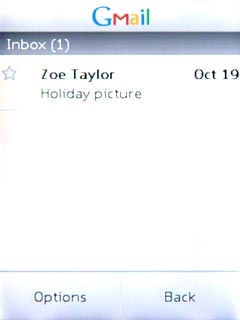 Press the required email message.