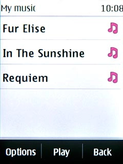 Go to the required category or playlist.Press the required audio file or the required playlist.