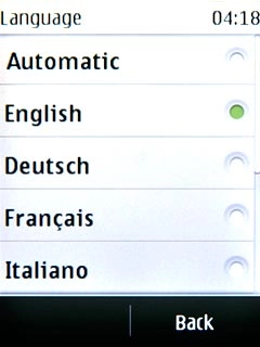 Press the required language.