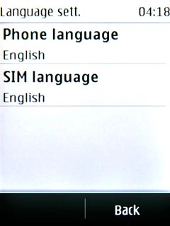 Press Phone language.