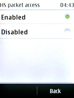 Press Enabled or Disabled.