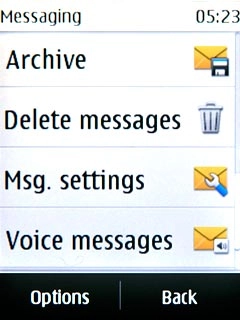 Press Voice messages.