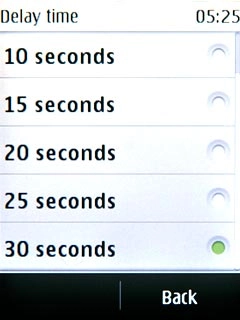 Press the required period.A request to turn on the selected divert type is sent to the network.