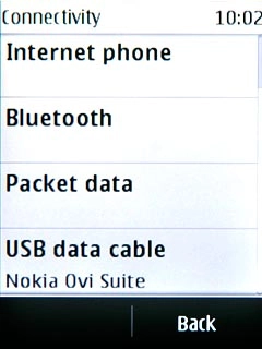 Press USB data cable.