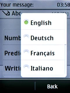 Press the required language.