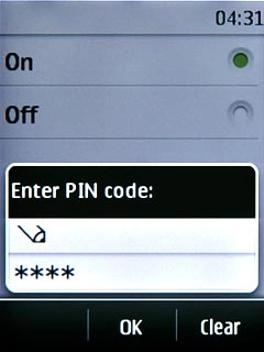 Key in your PIN and press OK.
