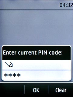 Key in your current PIN and press OK.