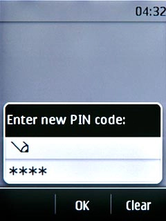 Key in a new PIN and press OK.