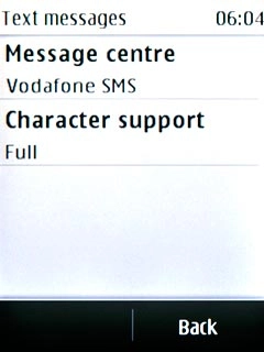 Press Message centre.