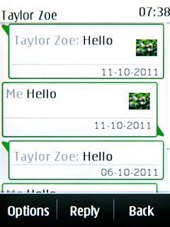 Press the required text message to read the message.