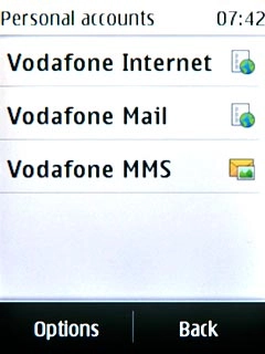 If data connections have been created already:Press Options.
