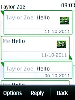 Press the required picture message.