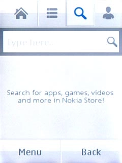 To search by application name:Press the third tab at the top of the display.