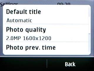 Press Back twice to return to the camera.
