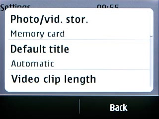 Press Back twice to return to the video recorder.