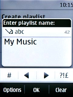 Key in a name for the playlist and press OK.