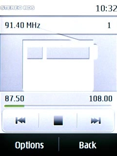 Press the stop icon to turn off the radio.