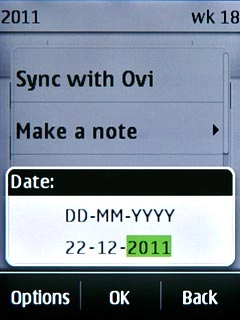 Key in the required date and press OK.