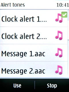 Once you've found an alarm tone you like, press Use.